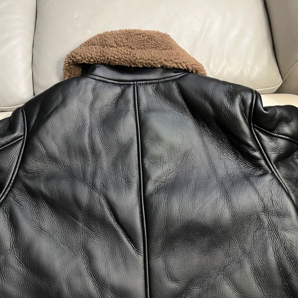 NWT - Koolaburra by UGG Women’s Faux Leather Shearling Biker Jacket - Size L - Picture 9 of 12